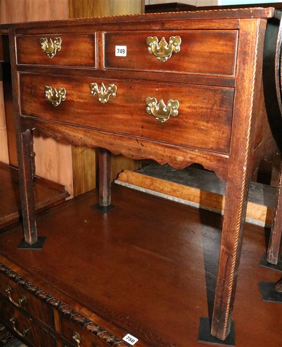 George III mahogany lowboy
